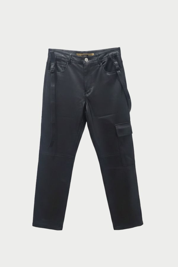 System Homme Leather Cargo Pants
