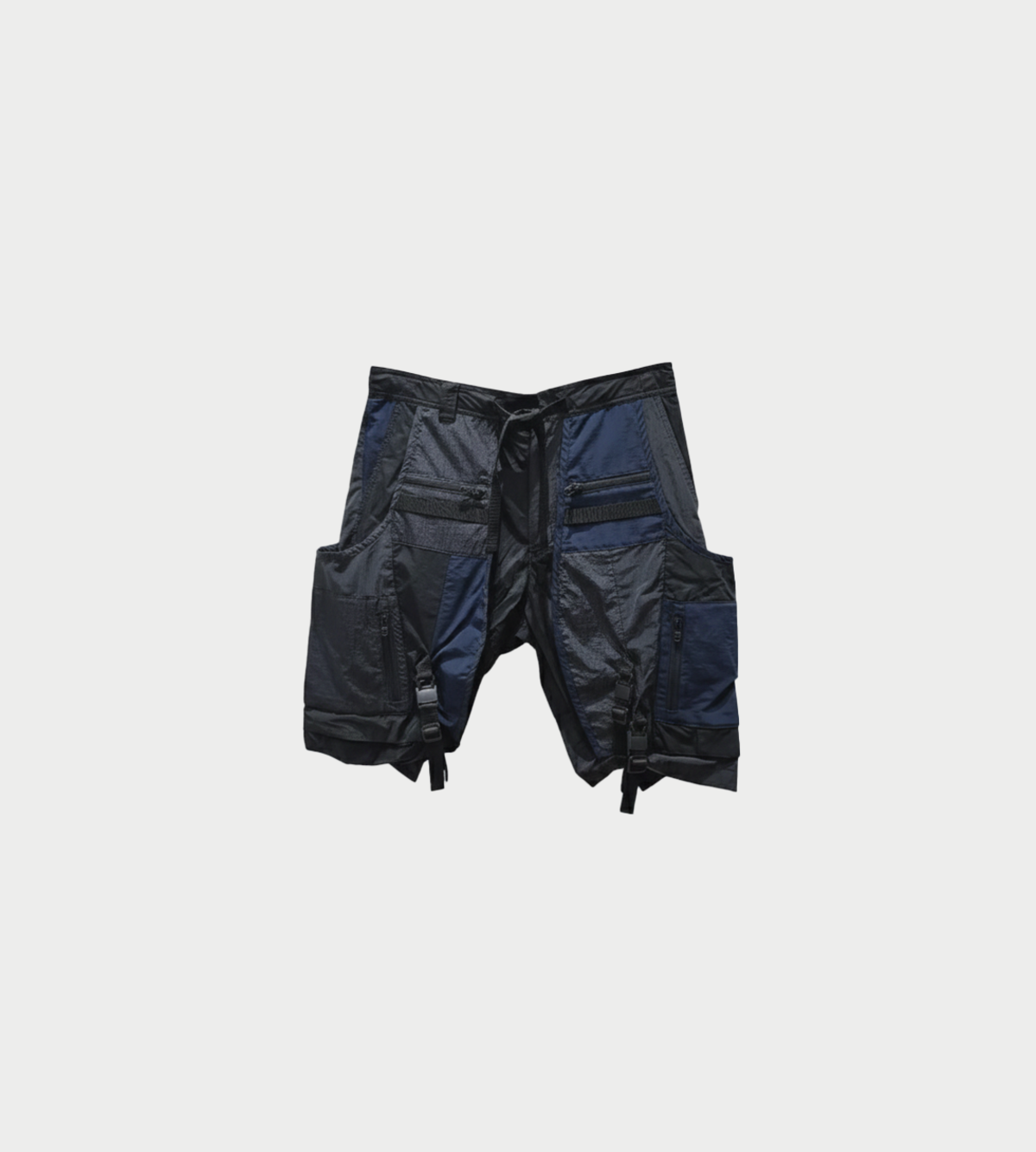 White Mountaineering Mixed Short Pant - Black/Navy - Image 1 of 3
