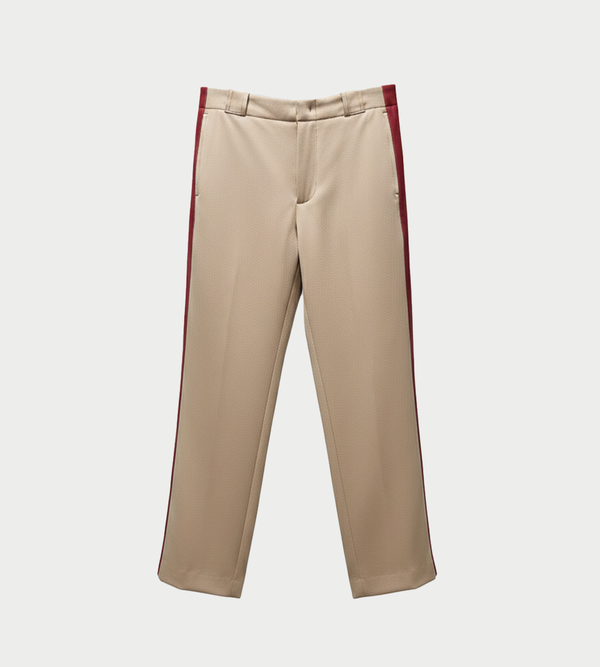Sies Marjan Orion Pressed Wool Side-Stripe Pant - Beige