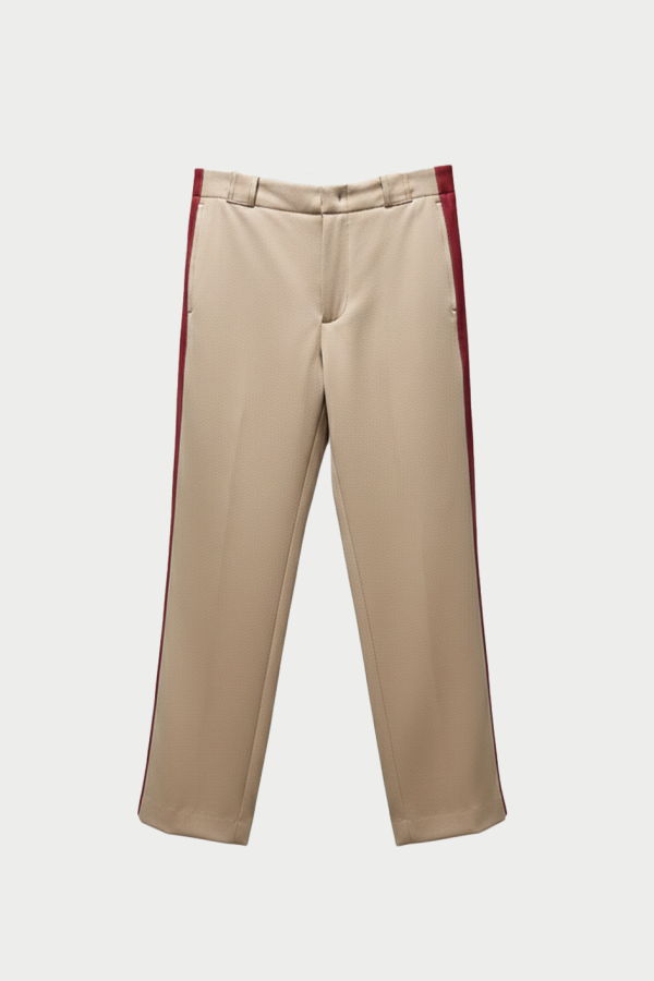 Sies Marjan Orion Pressed Wool Side-Stripe Pant - Beige