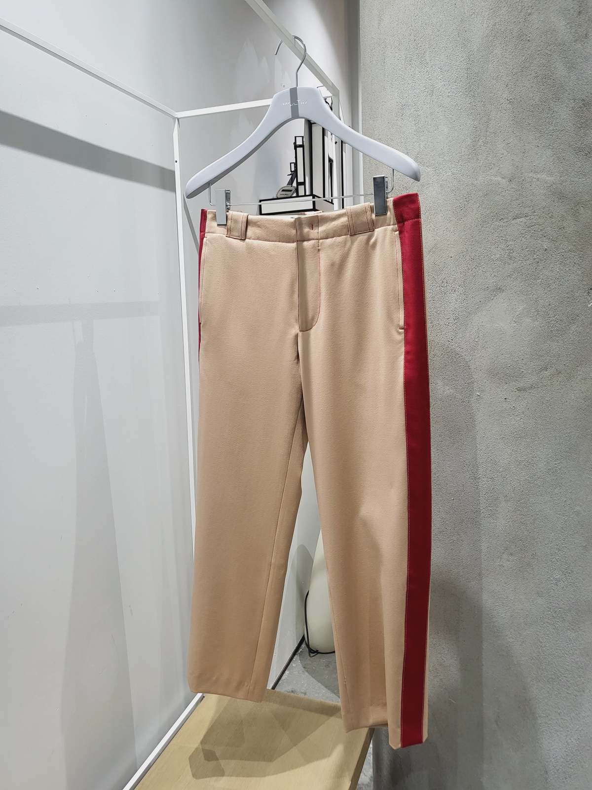 Sies Marjan Orion Pressed Wool Side-Stripe Pant - Beige - Image 2 of 4