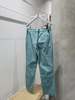 Sies Marjan Toby Pressed Corduroy Pant - Teal - Thumbnail 3