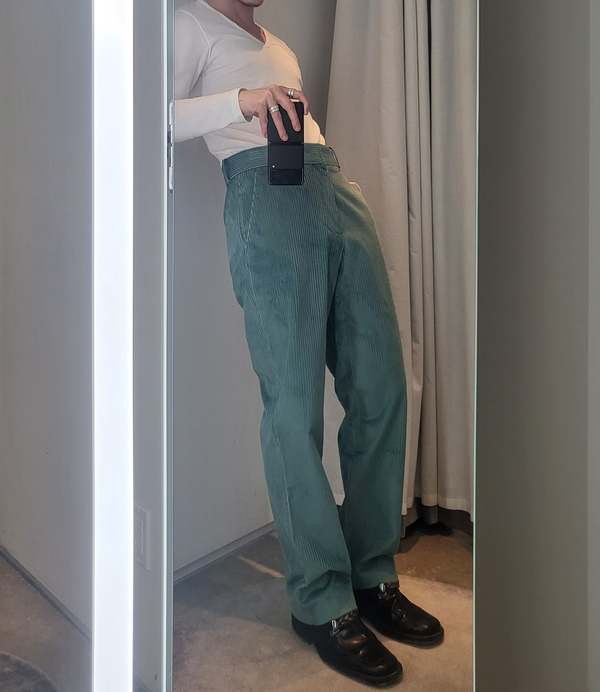 Sies Marjan Toby Pressed Corduroy Pant - Teal