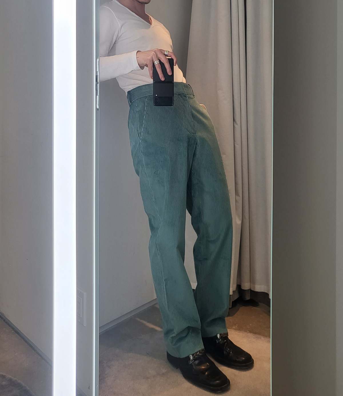 Sies Marjan Toby Pressed Corduroy Pant - Teal - Image 5 of 5
