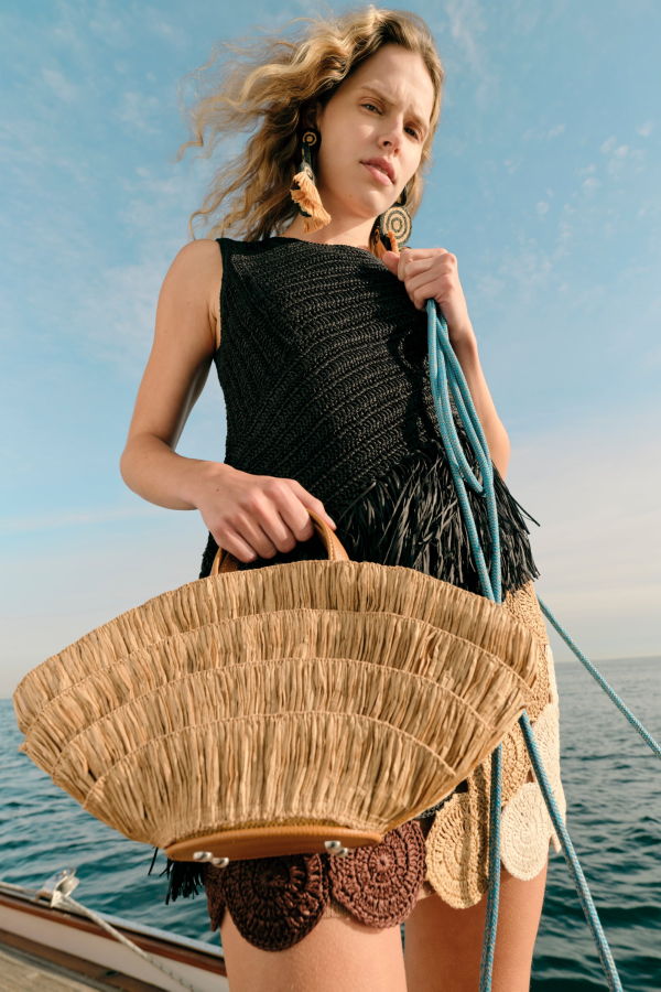 Simon Miller Fan Mini Mercado Tote Handbag - Natural