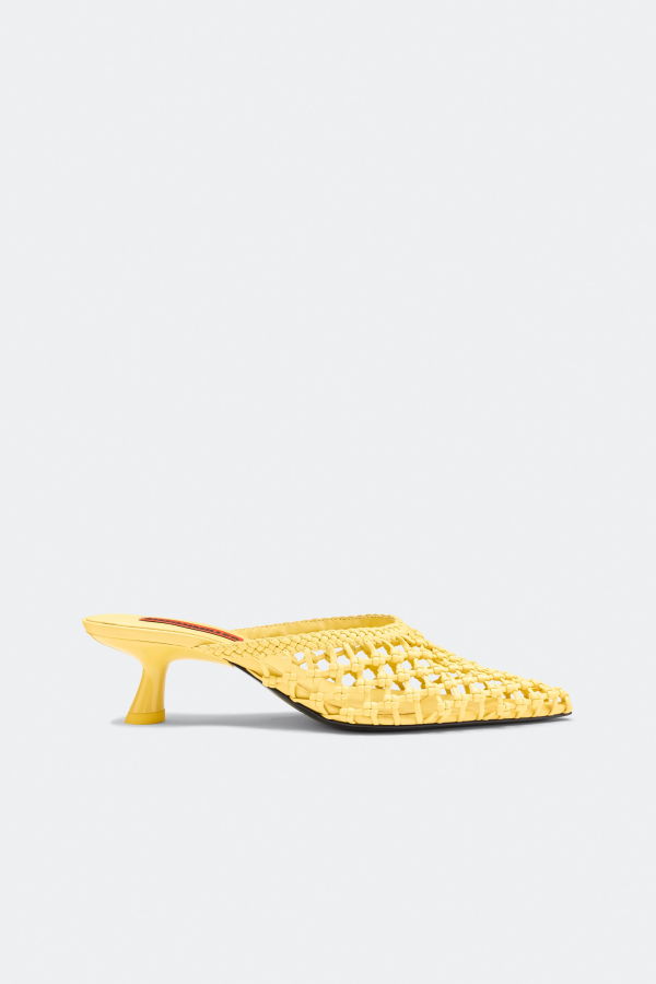 Simon Miller Knotted Gala Mule Heels - Butter