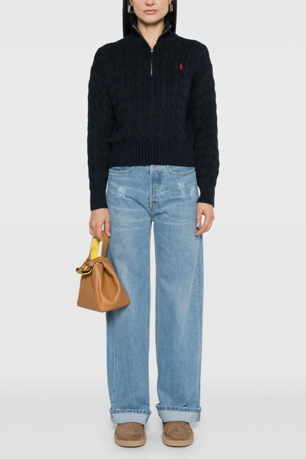 Polo Ralph Lauren Half Zip Sweater - Hunter Navy