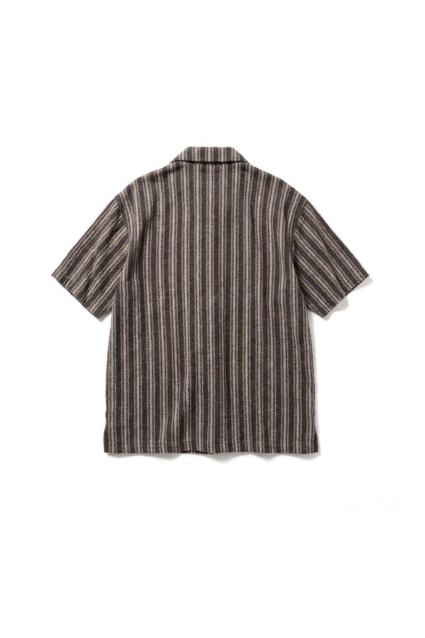 JUNYA WATANABE Wool Raschel Short Sleeve Shirt - Brown/Beige