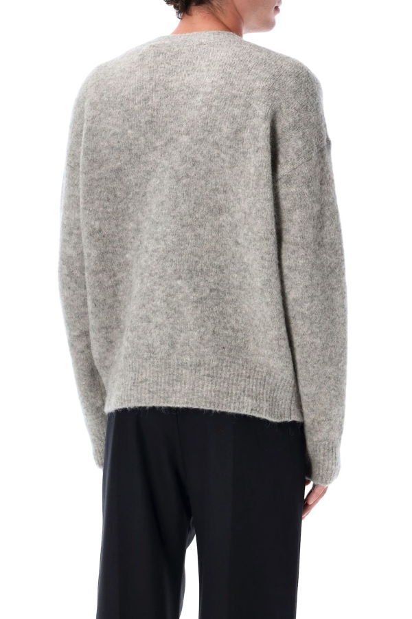 Ami Alexandre Mattiussi Ami Paris Alpaca Blend Crew Neck Sweater - Gray