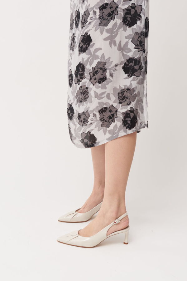 Halmanera Pointed Gathered Slingback Heels