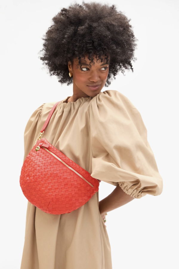 Clare V. Grande Fanny - Medium Woven Diagonal Bag