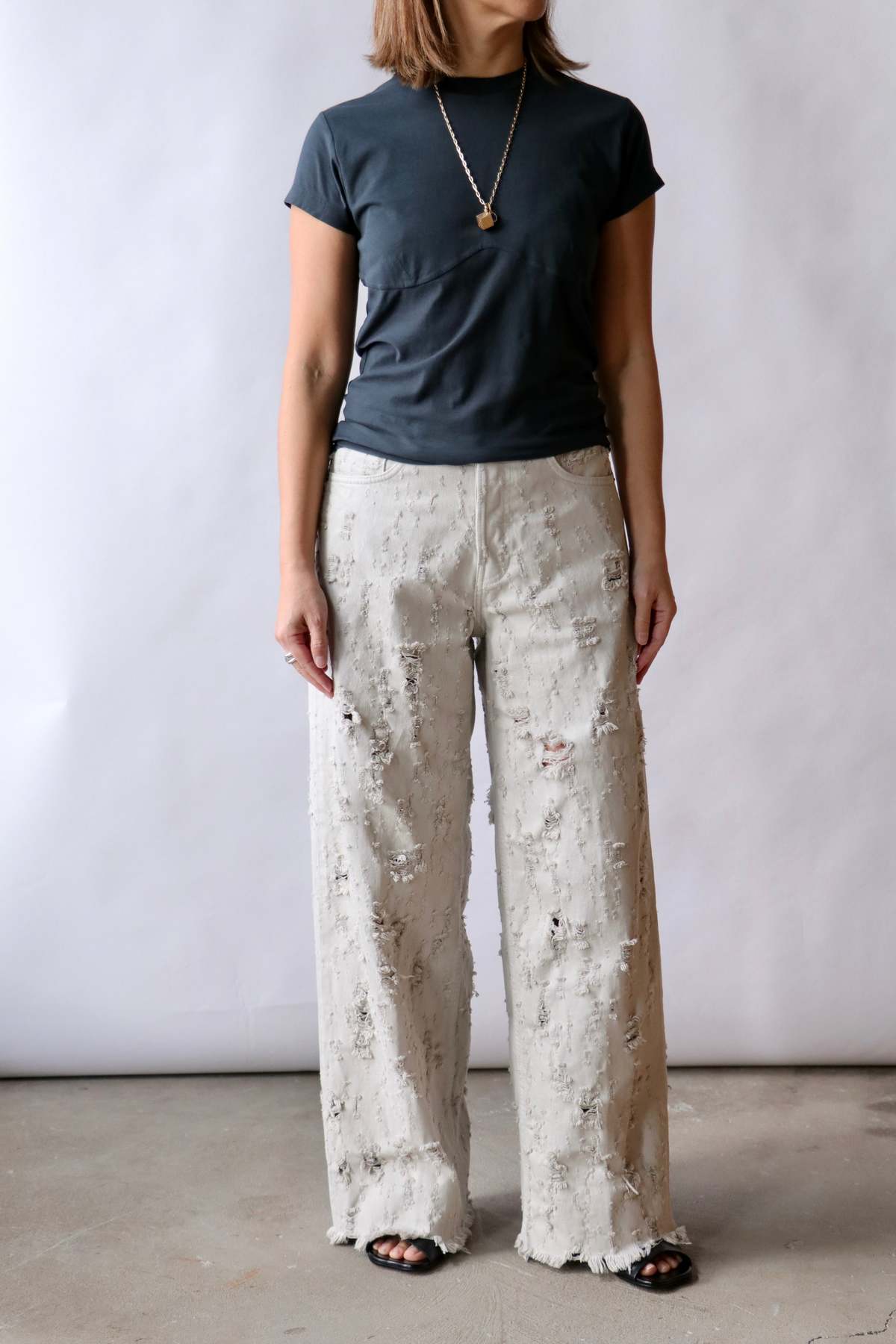 Haikure Bethany Bull Destroy (Short Length) Jeans - Bull Destroy - Image 3 of 6