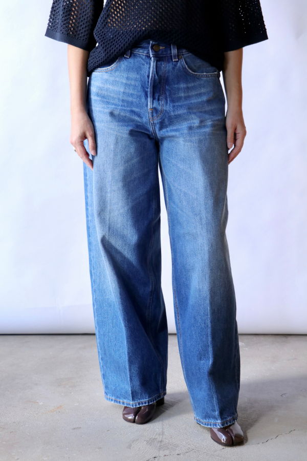Haikure Bethany Denim Trousers (Short Length) - Real Blue