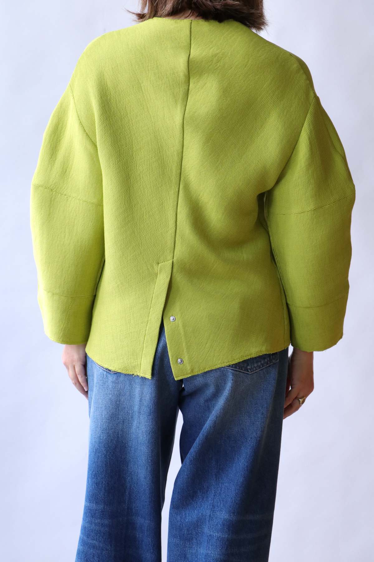 Tibi Viscose Plissé Hinged Short Sleeve Top - Peapod - Image 2 of 4