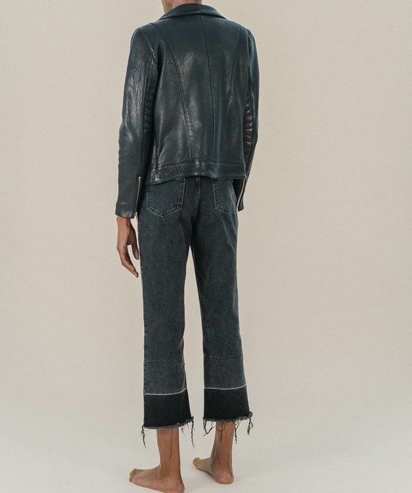 Just Female Came Buff Leather Jacket - Black Just Female Came Buff Leather Jacket - Black