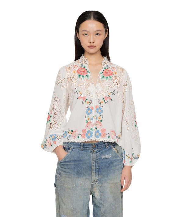 Sea NY Astrid Embroidery Long Sleeve Blouse Sea NY Astrid Embroidery Long Sleeve Blouse