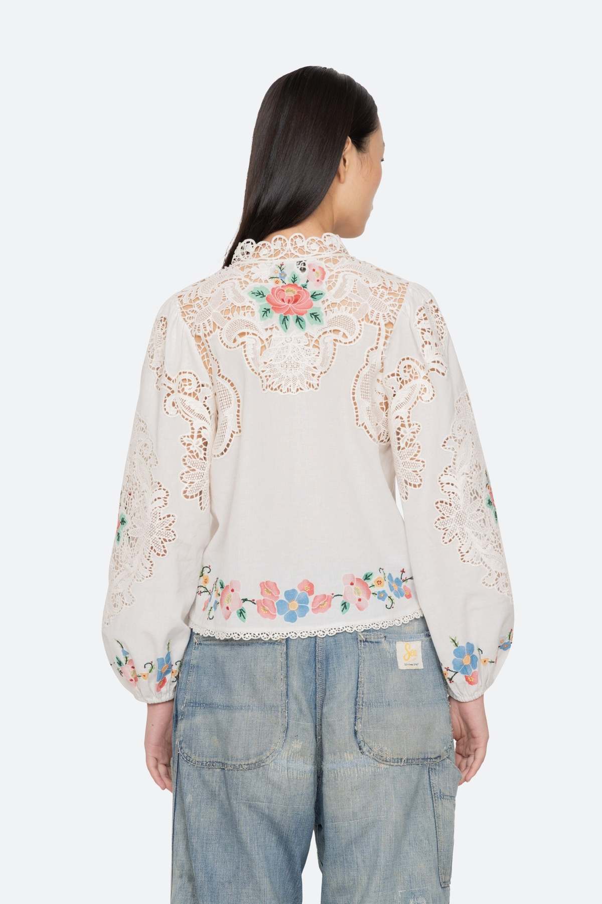 Sea NY Astrid Embroidery Long Sleeve Blouse - Image 5 of 5
