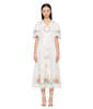 Sea NY Astrid Embroidery Short Sleeve Midi Dress - Thumbnail 1
