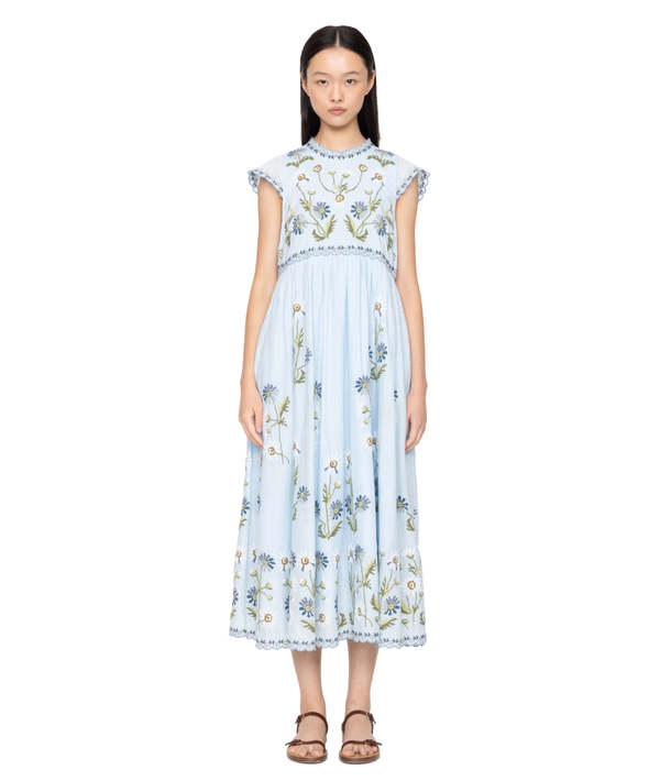 Sea NY Audra Embroidery Midi Dress