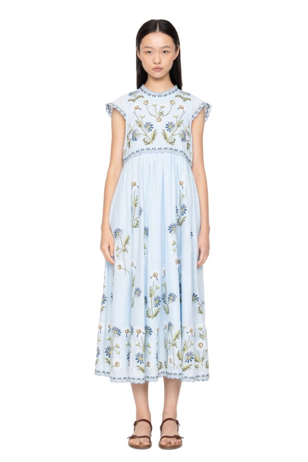 Sea NY Audra Embroidery Midi Dress