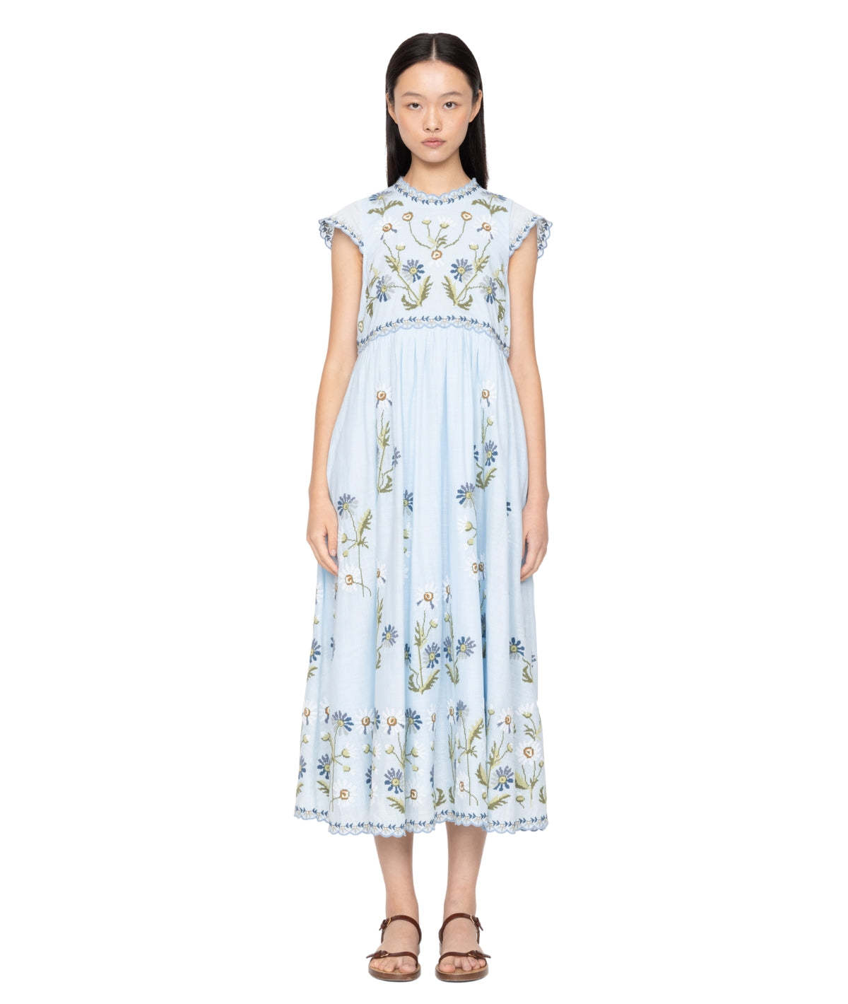 Sea NY Audra Embroidery Midi Dress - Image 1 of 5