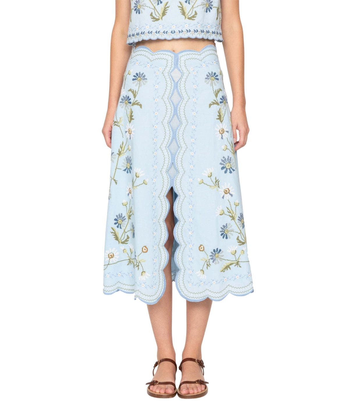 Sea NY Audra Embroidery Skirt - Image 1 of 4