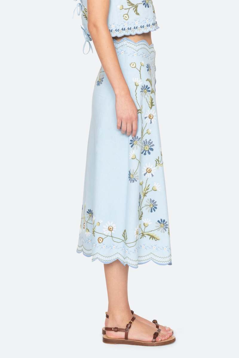 Sea NY Audra Embroidery Skirt