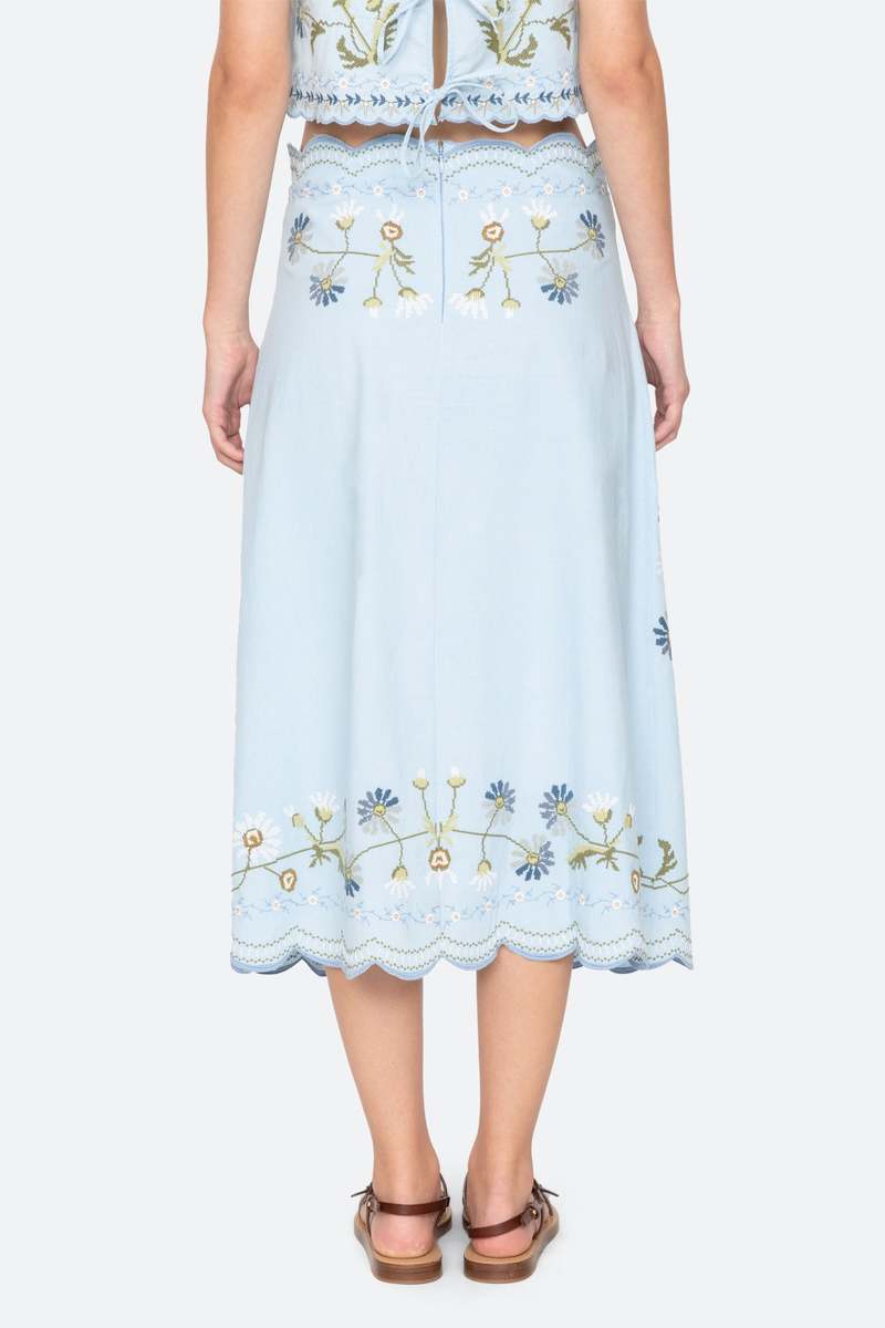 Sea NY Audra Embroidery Skirt
