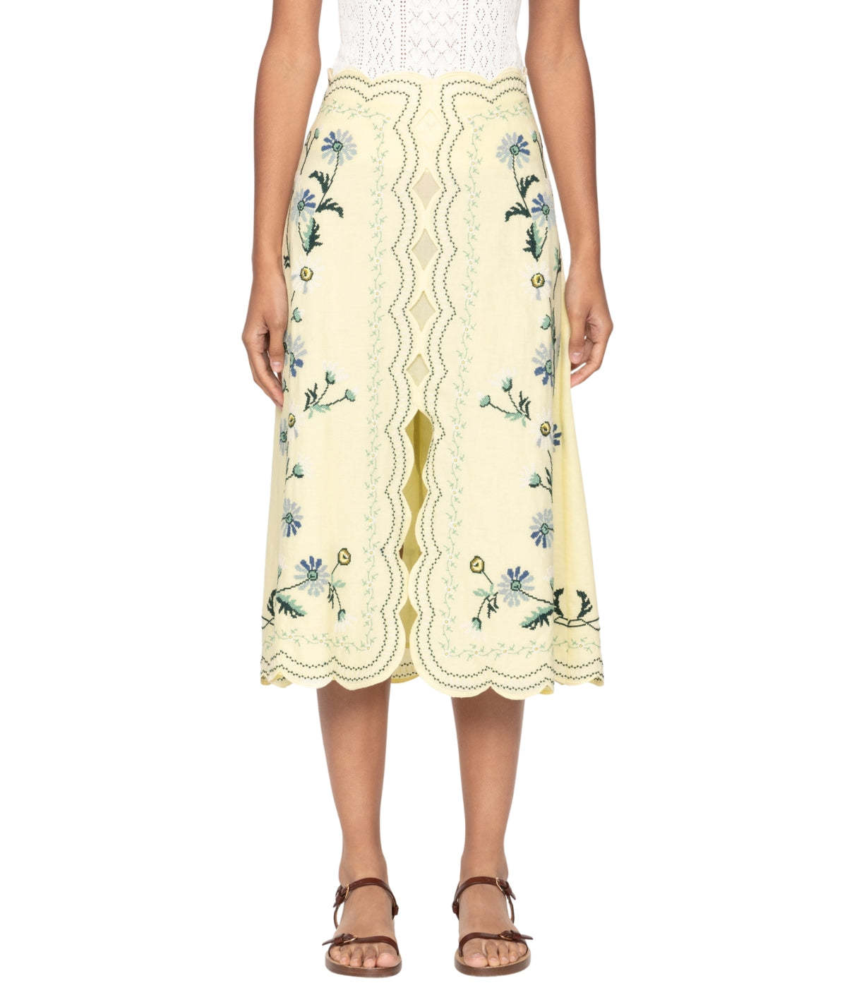Sea NY Audra Embroidery Skirt - Image 1 of 4