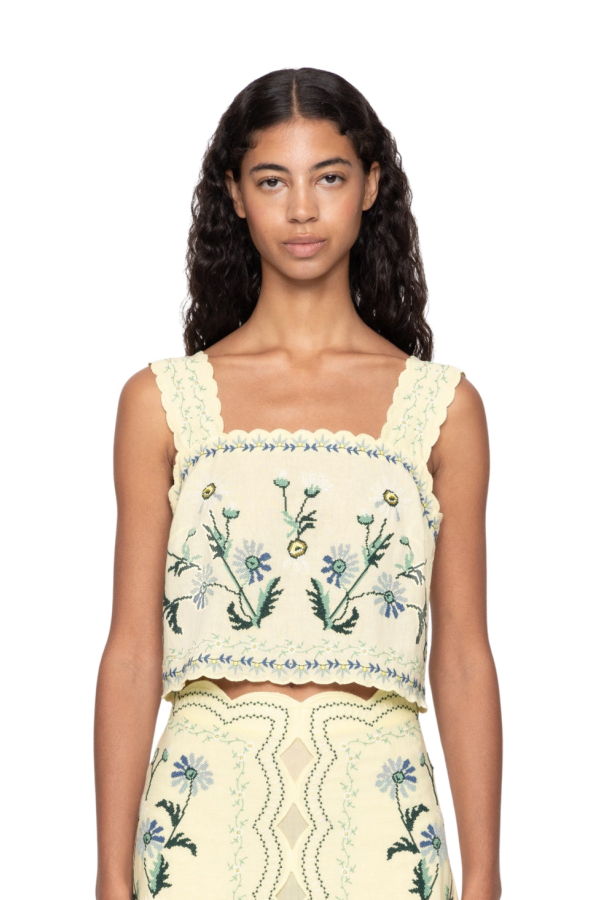 Sea NY Audra Embroidery Tank Top