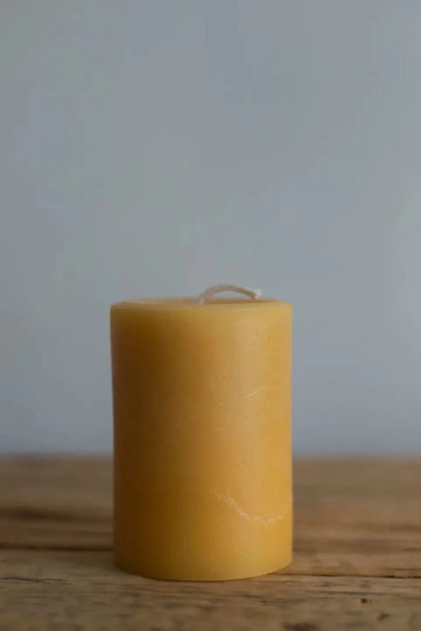 Wild Hive Apiary Medium Beeswax Pillar Candle