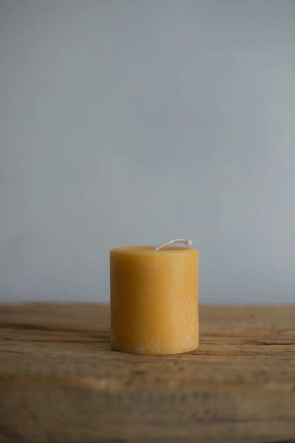 Wild Hive Apiary Small Pillar Candle - Beeswax