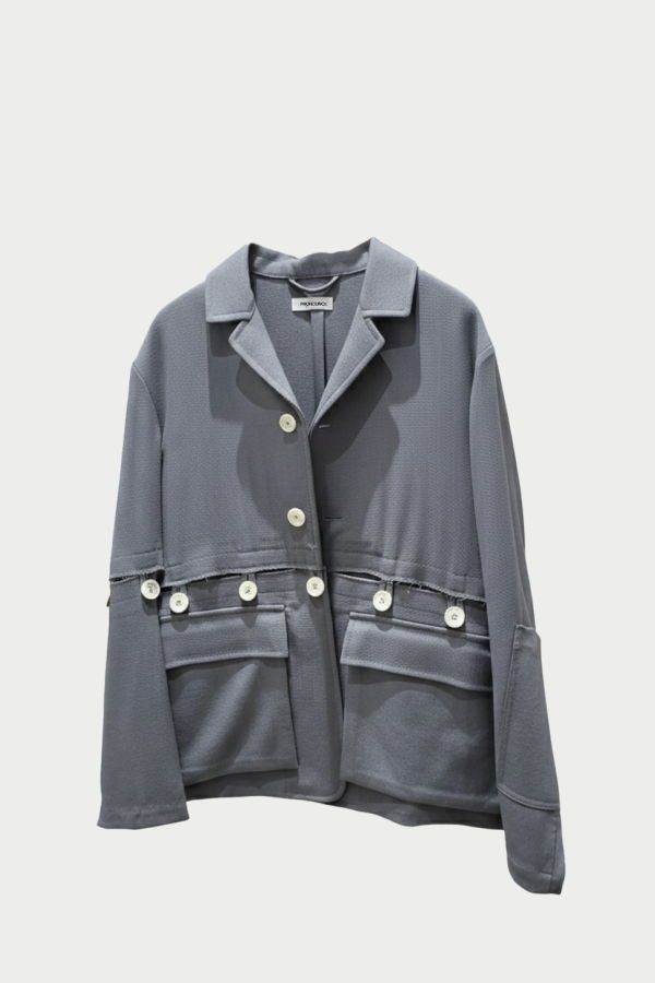 PRONOUNCE Adjustable Length Half Button Jacket