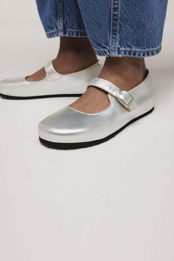 Birkenstock Santa Clarita Shoes - Silver