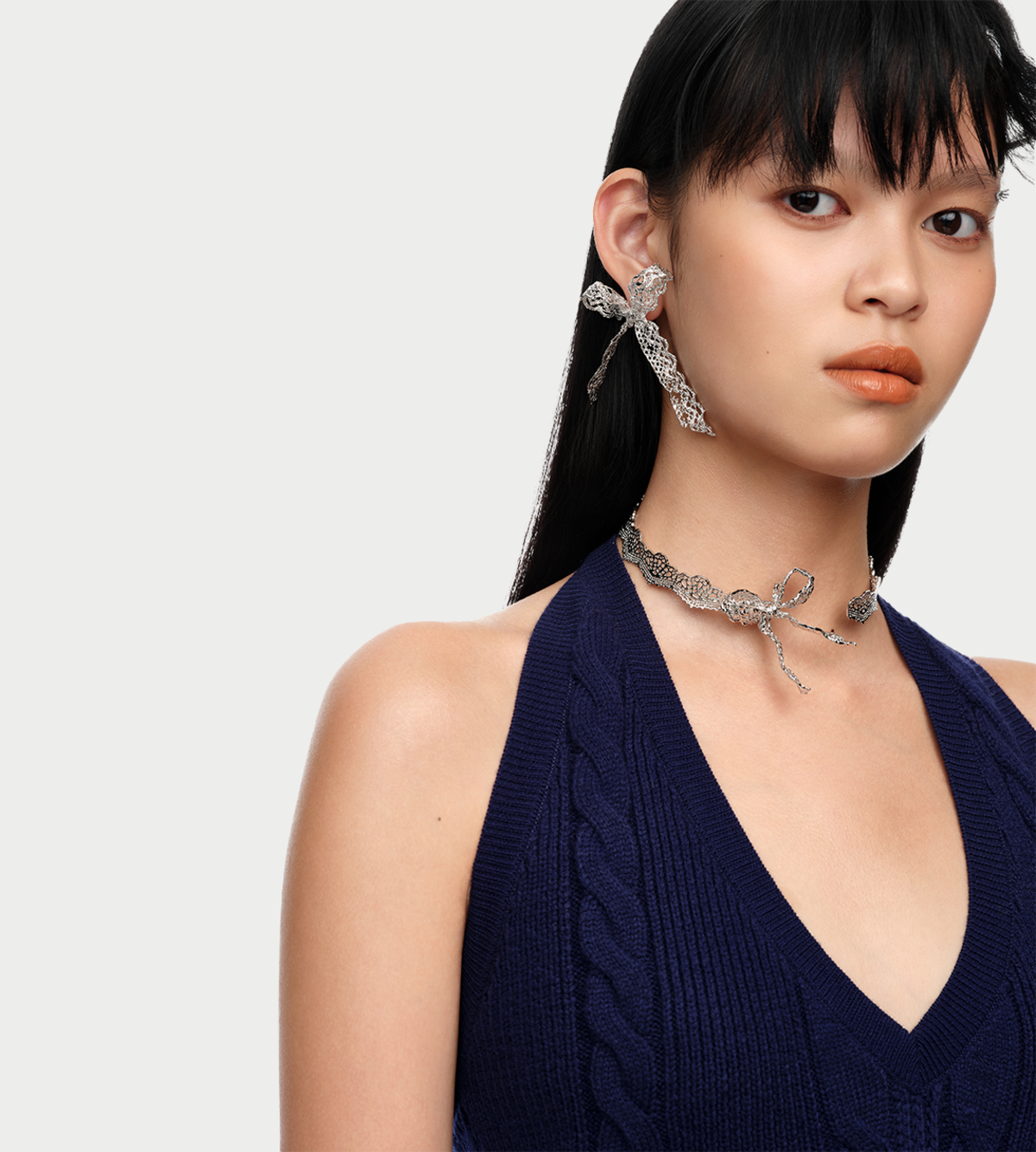 YVMIN Lace Bowknot Earring (Pair) - Image 2 of 3