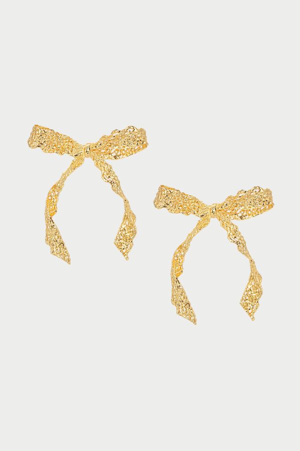 YVMIN Long Tail Lace Bow Earring (Pair)