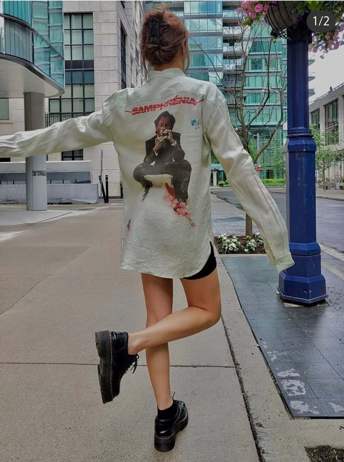 Sagittaire A Samphrenia Button Up Shirt - Pale Green - Image 5 of 7