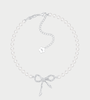 YVMIN Twisted Rope Bow Pearl Necklace - Thumbnail 1
