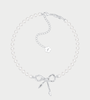 YVMIN Twisted Rope Bow Pearl Necklace - Thumbnail 2