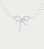 YVMIN Twisted Rope Bow Pearl Necklace - Thumbnail 3