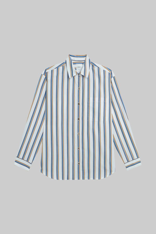 Leset Yoshi Stripe Classic Oversized Button Down Shirt