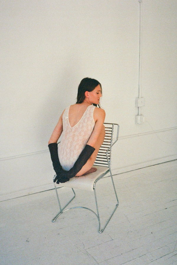 MARGARET Leather Opera Gloves - Ink Black