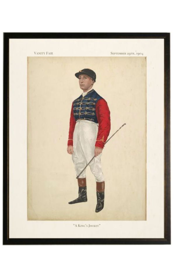 Antique Curiosities "A King's Jockey" Framed Print