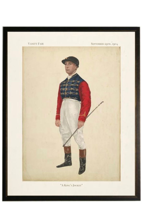 Antique Curiosities "A King's Jockey" Framed Print