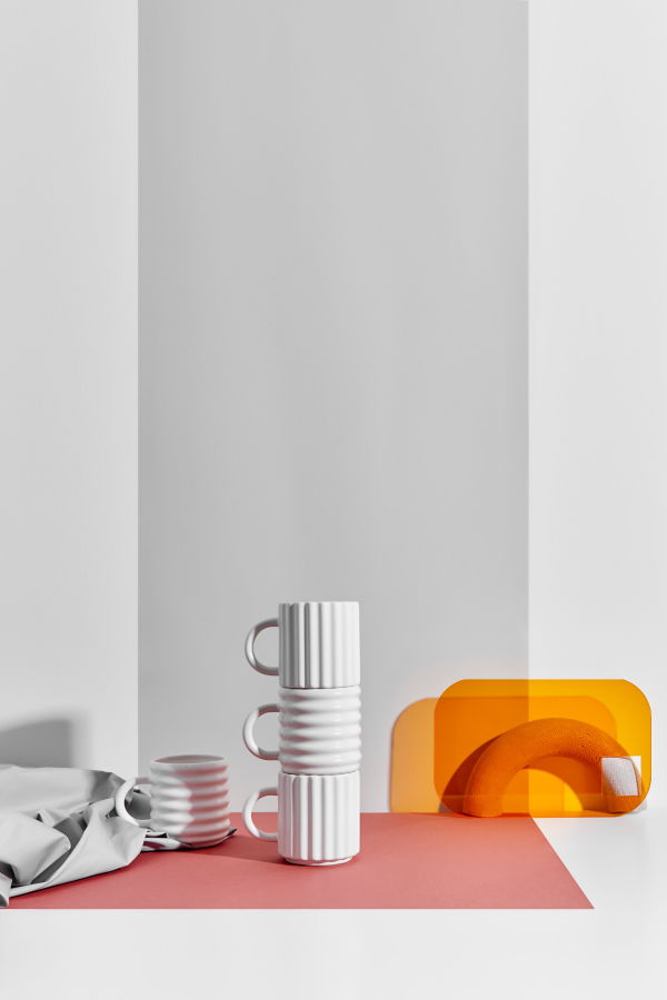 Form & Seek Ripple Mugs Set of 2