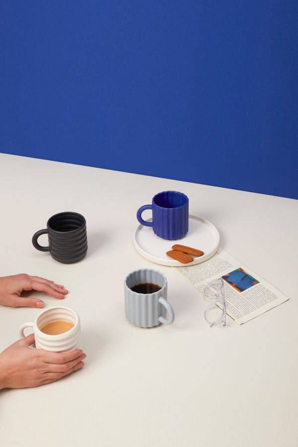 Form & Seek Ripple Mugs Set of 2