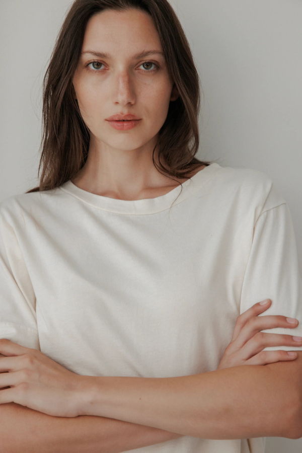 Wol Hide EASY BOX TEE - NATURAL