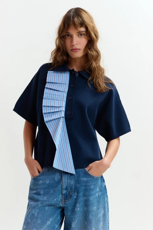 Essentiel Jumble Polo Top
