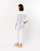 ELLIOTT LAUREN 3/4 Sleeve Seersucker Top - White/ Blue Stripe - Thumbnail 5