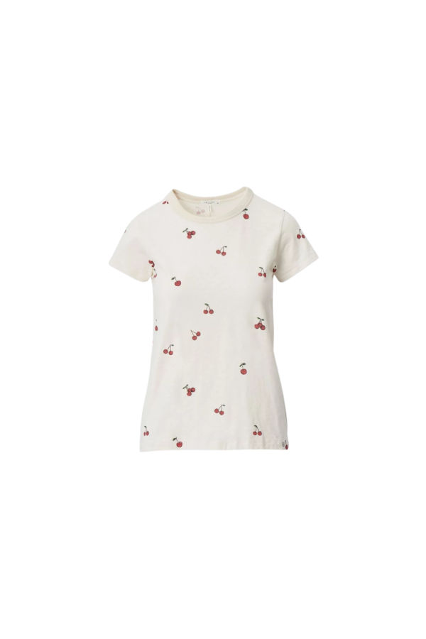 Rag & Bone All Over Cherry Tee - White Multi